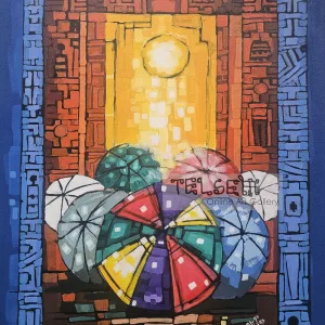 an umbrella painting